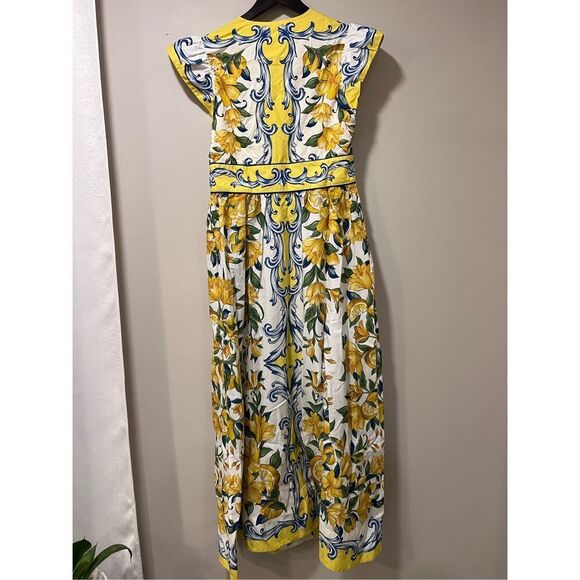 Farm Rio Women's Multicolor Sicily Scarf Print Cotton Maxi Dress Size Small NWOT - Picture 10 of 15